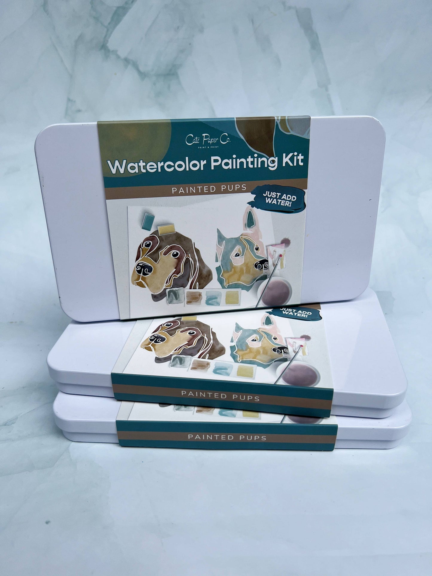 Cate Paper Co. - Painted Pups watercolor painting kit
