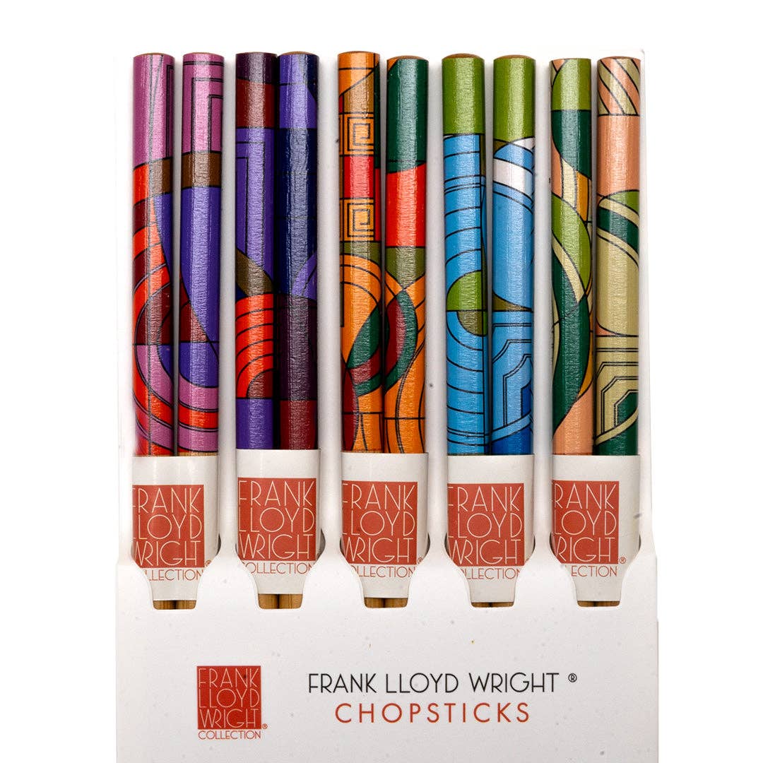 Urban Tokyo - 5 Piece Chopsticks Set Frank Lloyd Wright Max Hoffman w/ Gift Box (10/100)