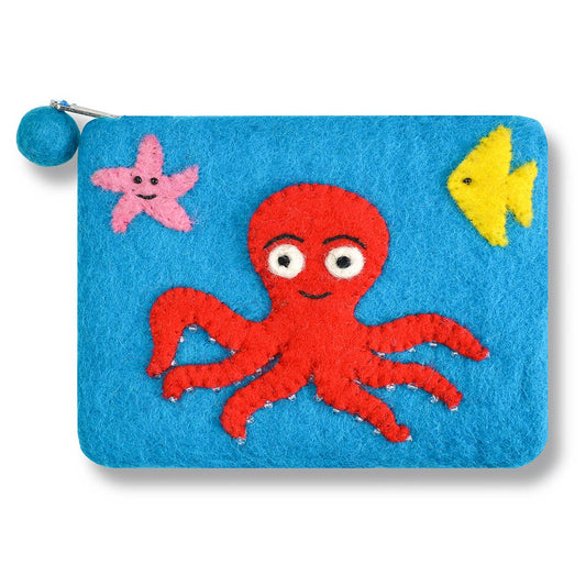 BNB Crafts Inc. - New Octopus Design Coin Purse: Aqua
