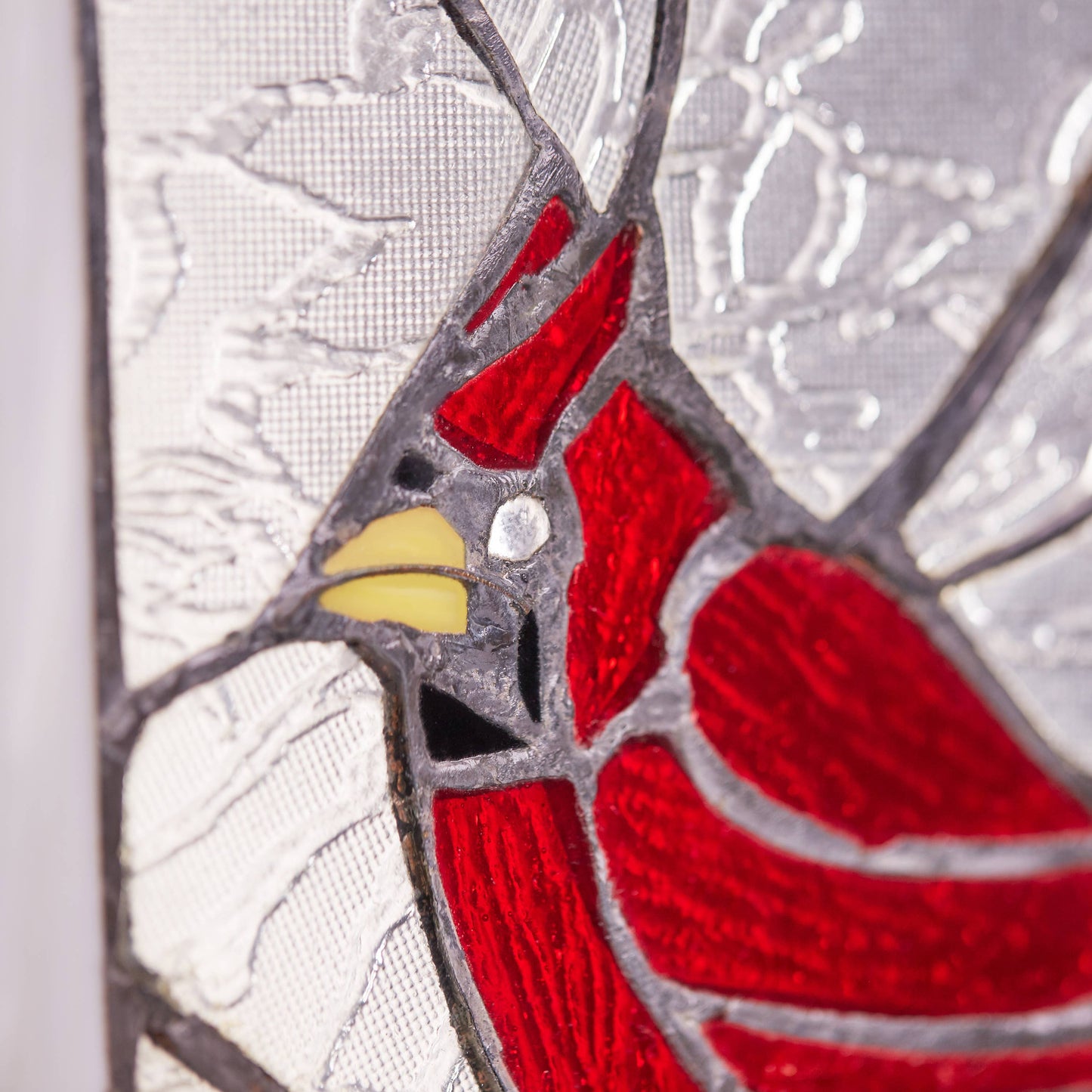 River of Goods - 11"H Clara the Cardinal Red Stained Glass Window Panel
