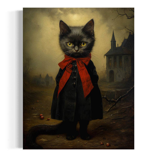 Salty Alyce - Victorian Black Cat Miss Jinx Wall Art 29AS