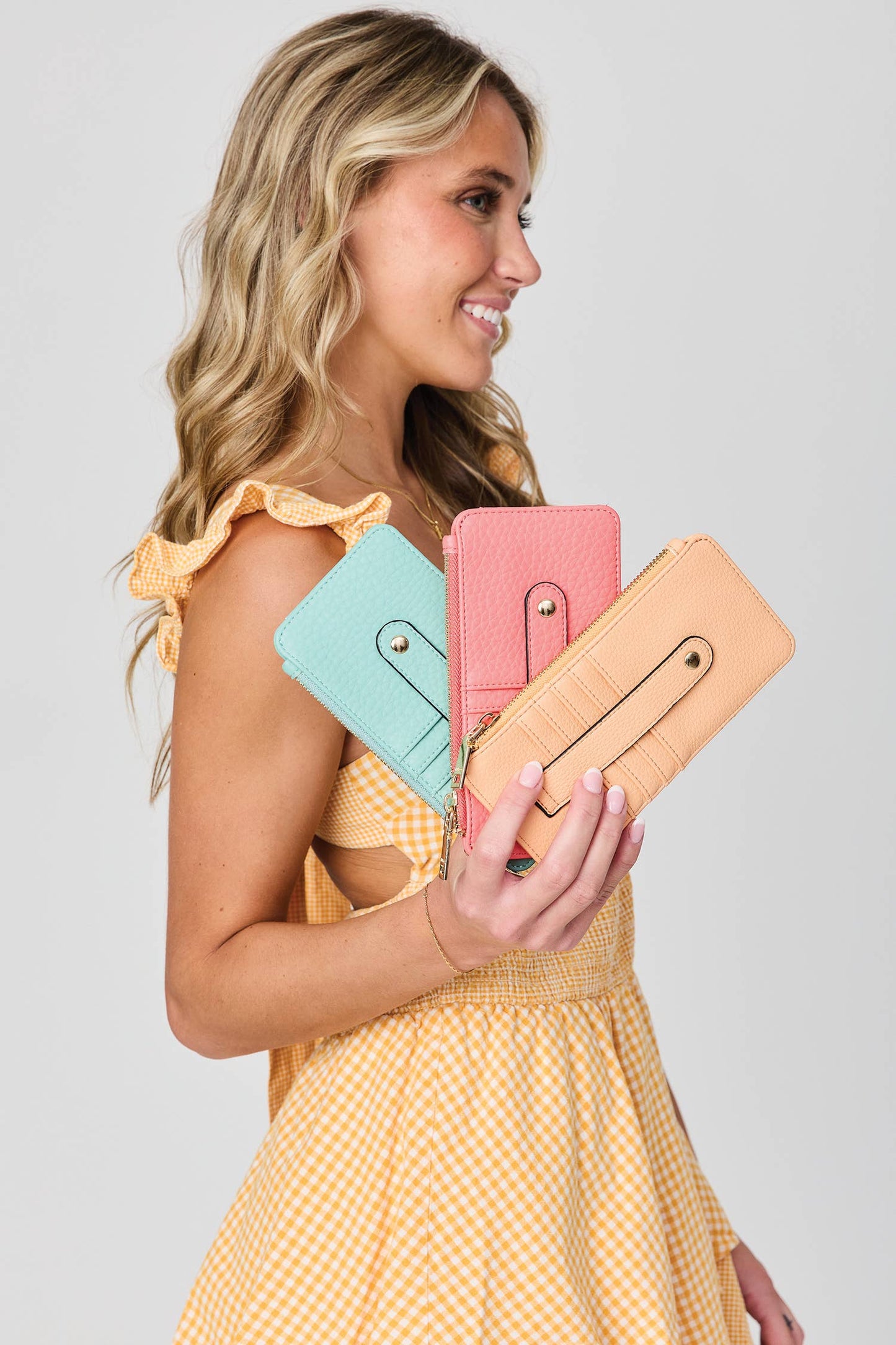 Jen & Co. - WL1889 Saige Slim Card Holder Women's Wallet: Navy