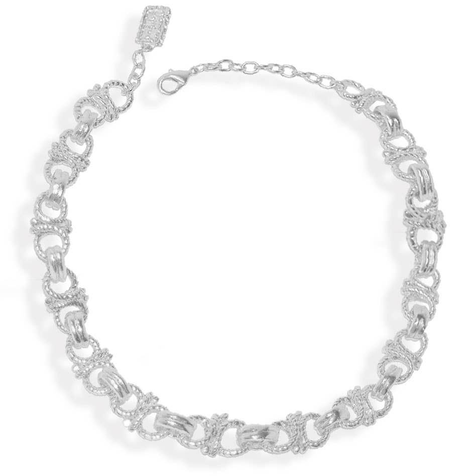 KARINE SULTAN - Fancy Double Link Cable Chain Collar Necklace: Gold