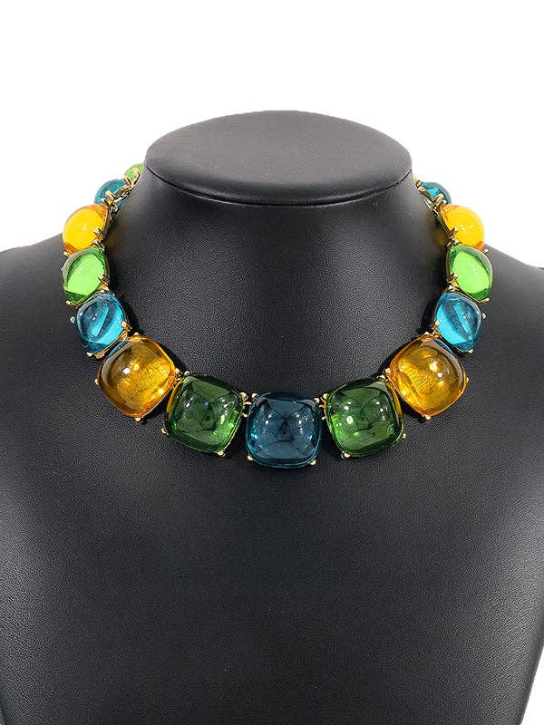 UZ Wholesale Store - Geometric Necklaces Accessories Dainty Necklace: GREEN / One_size