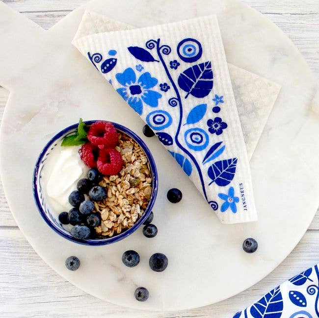 Jangneus - Swedish Dishcloth - Garden - Blue: Blue