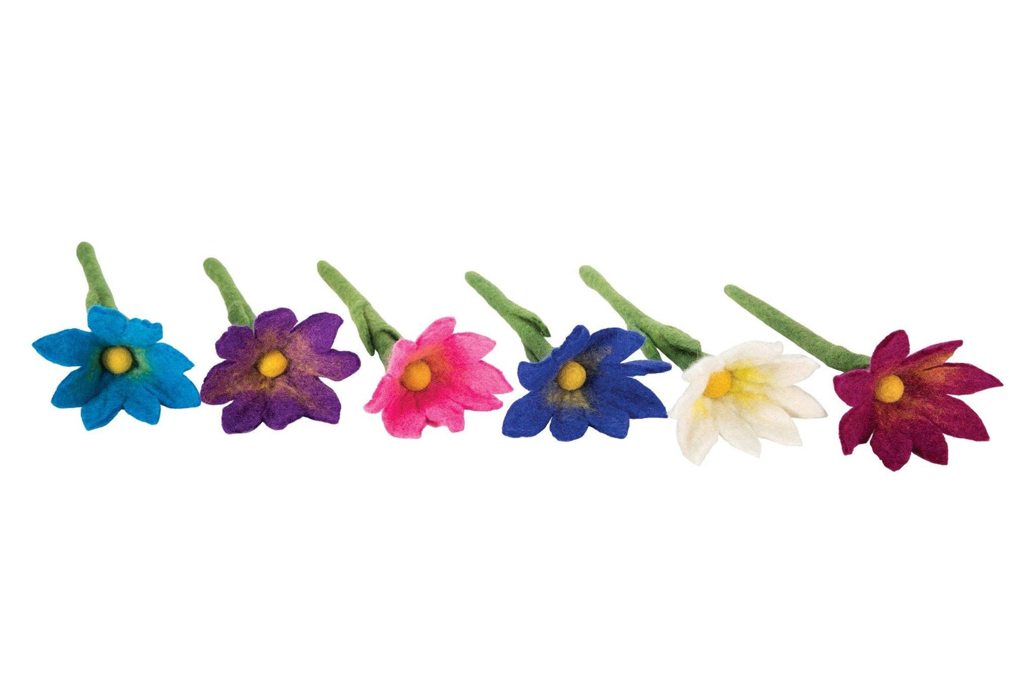 BNB Crafts Inc. - Small Sharp Design Colorful Stick Flower: Turquoise