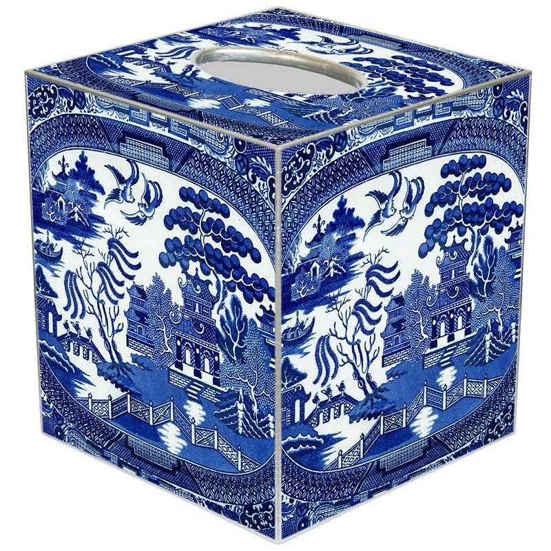 Marye-Kelley TB1386 Blue Willow Tissue Box Cover
