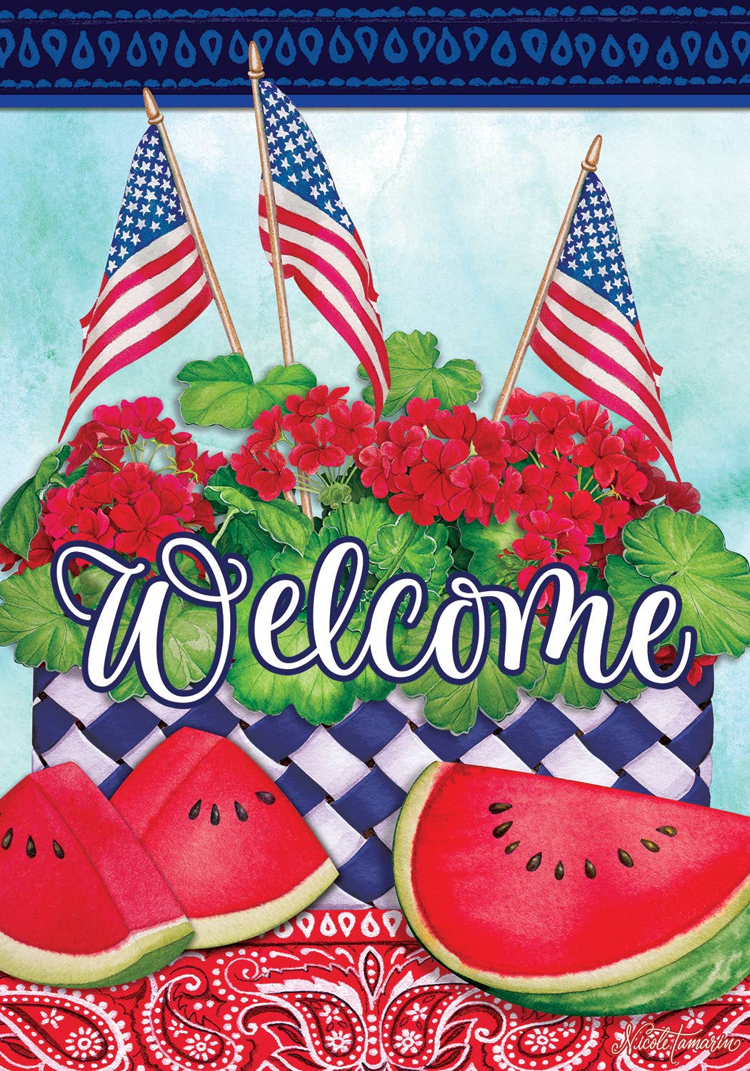 Custom Decor - Watermelon and Flags-FM