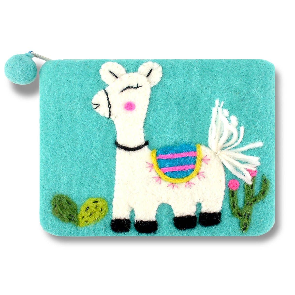 BNB Crafts Inc. - Felted Llama Coin Purse: Purple