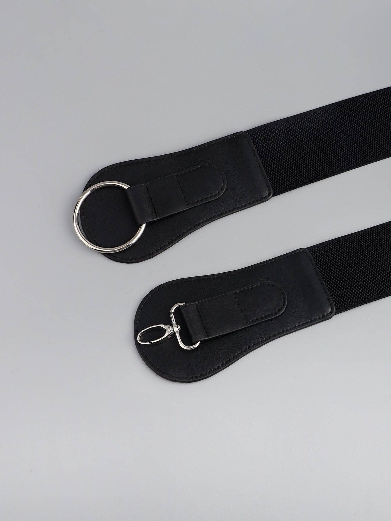 Kustom Kreations Goods - PU Elastic Wide Belt: Black / One Size