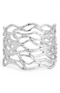 KARINE SULTAN - Openwork Cuff *As seen on*: Silver