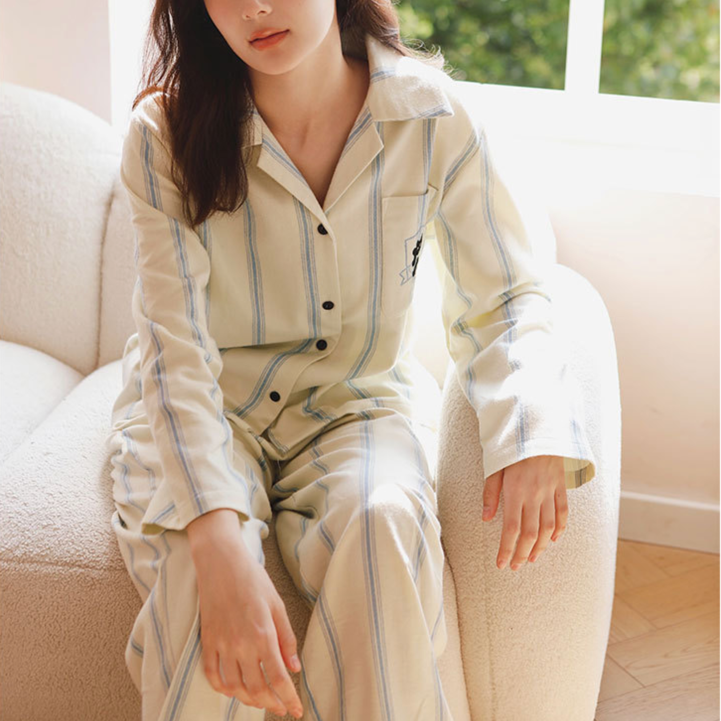 DrifWoo - Cotton Striped Loungewear Set – Comfortable & Warm: L