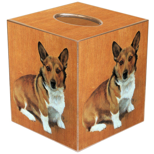Marye-Kelley - TB142 Corgi Tissue Box: Paper Mache