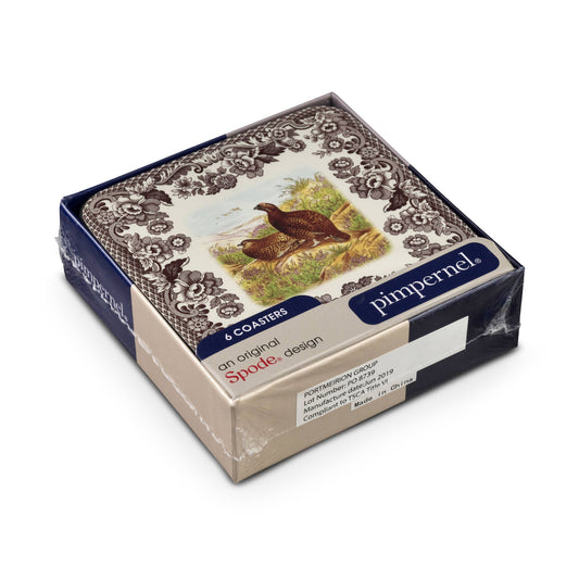 Portmeirion, Spode, Pimpernel, Nachtmann, Wrendale Designs - Spode Woodland Coasters Set of 6: MDF, Cork Backed / Woodland
