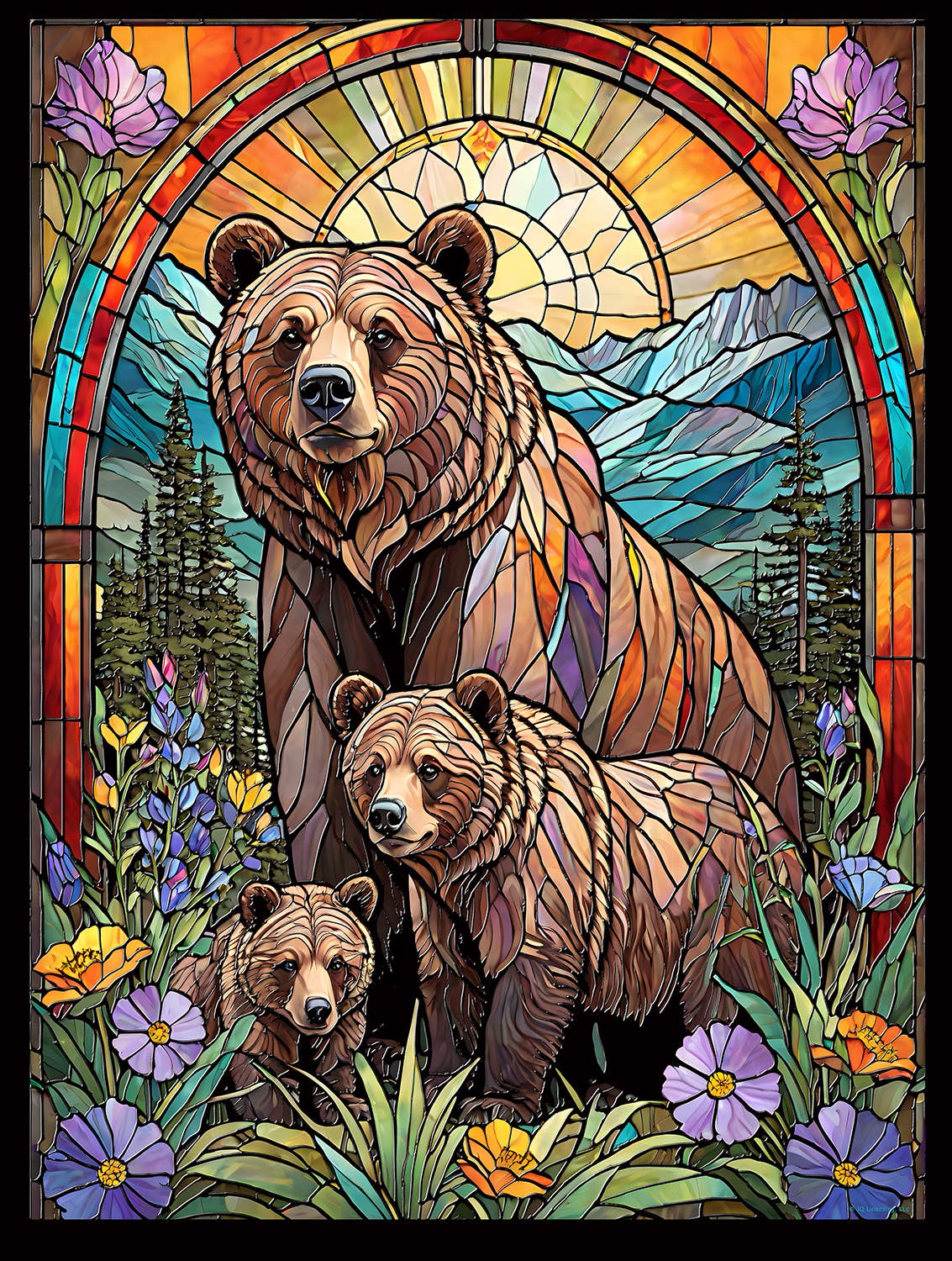 SunsOut - 0546 Griz Family 500 pc Puzzle
