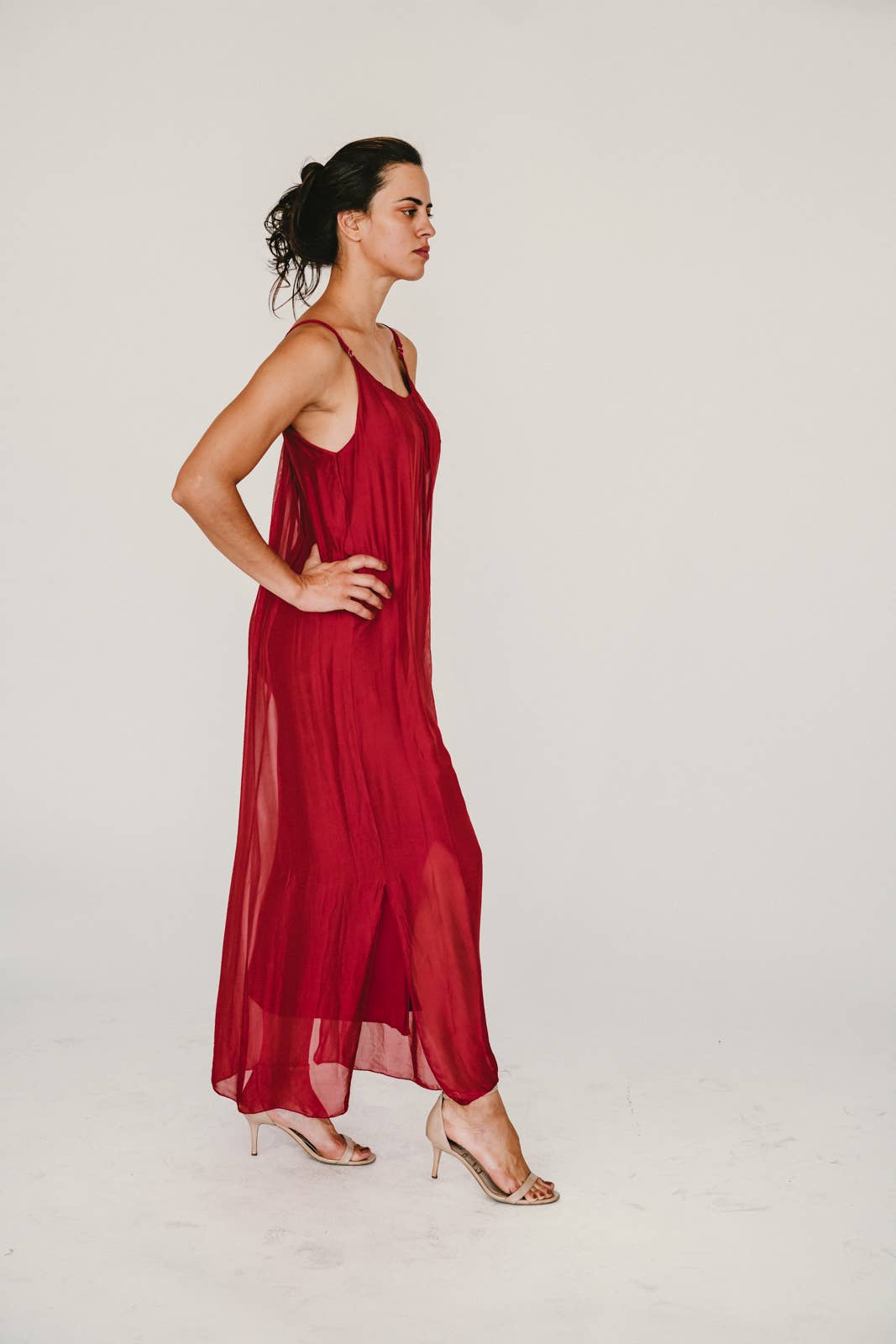 Dance in Paris - Solid Maxi Dress: Aqua