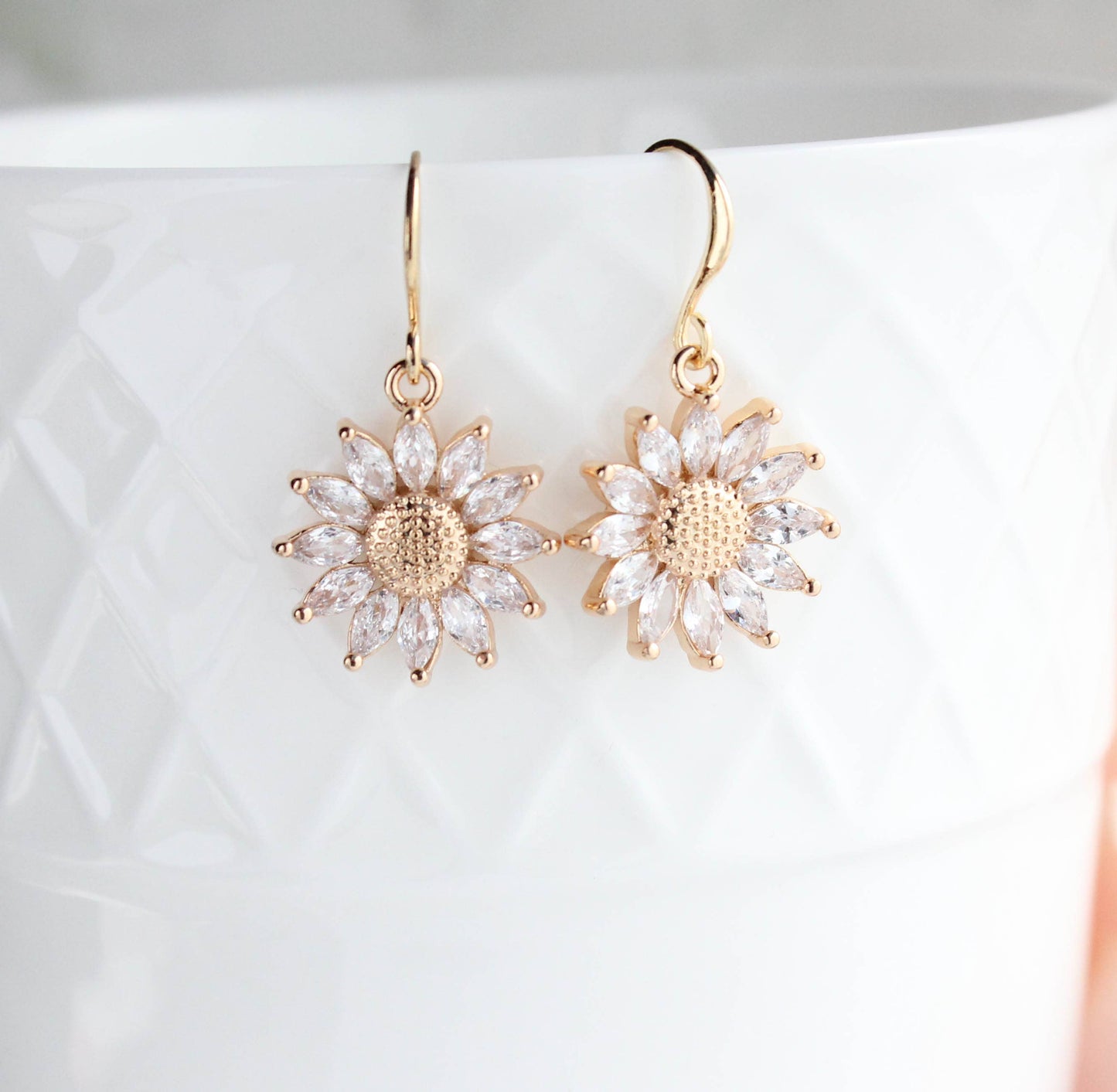 A Pocket of Posies - Sunflower Earring | Sparkling Glass Earrings