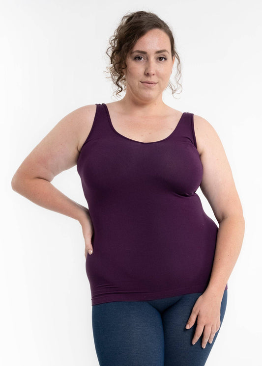 ELIETIAN - Reversible Tank : Eggplant / Long