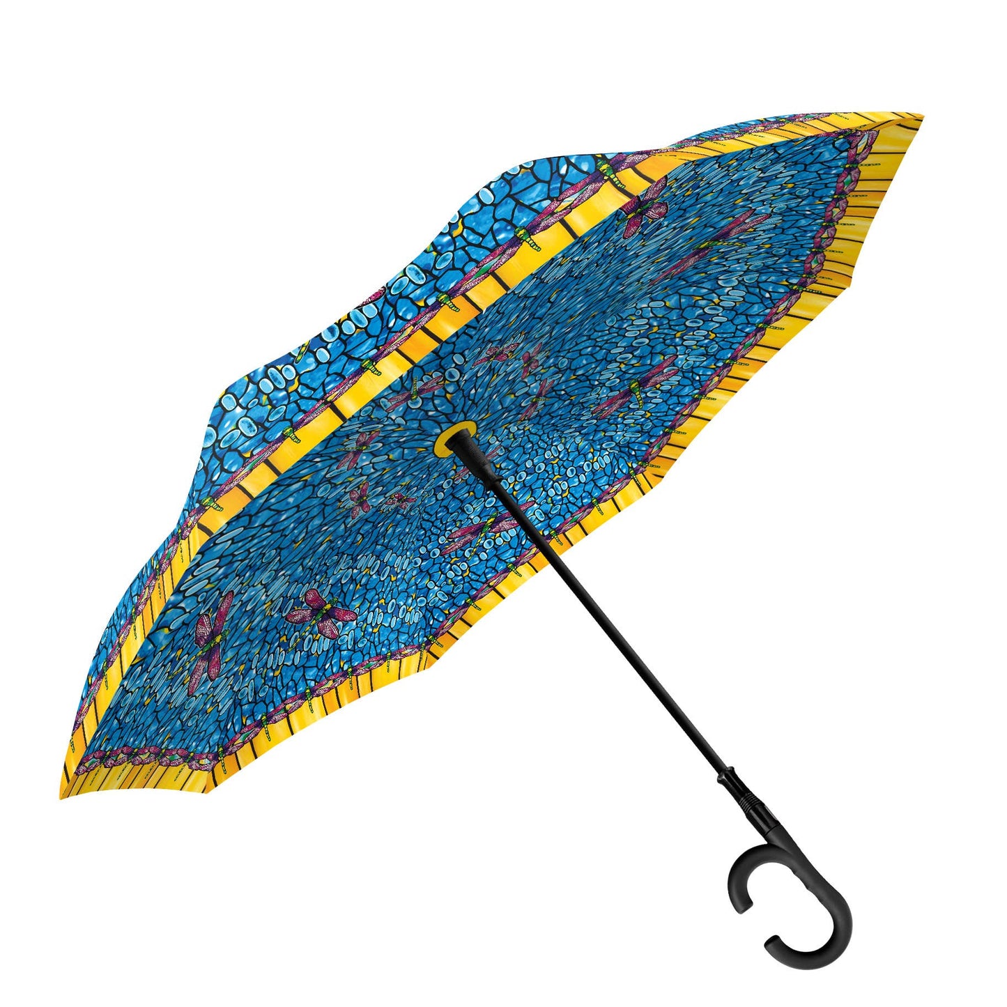 RainCaper - Umbrella - Reverse - Tiffany Dragonfly-Purple