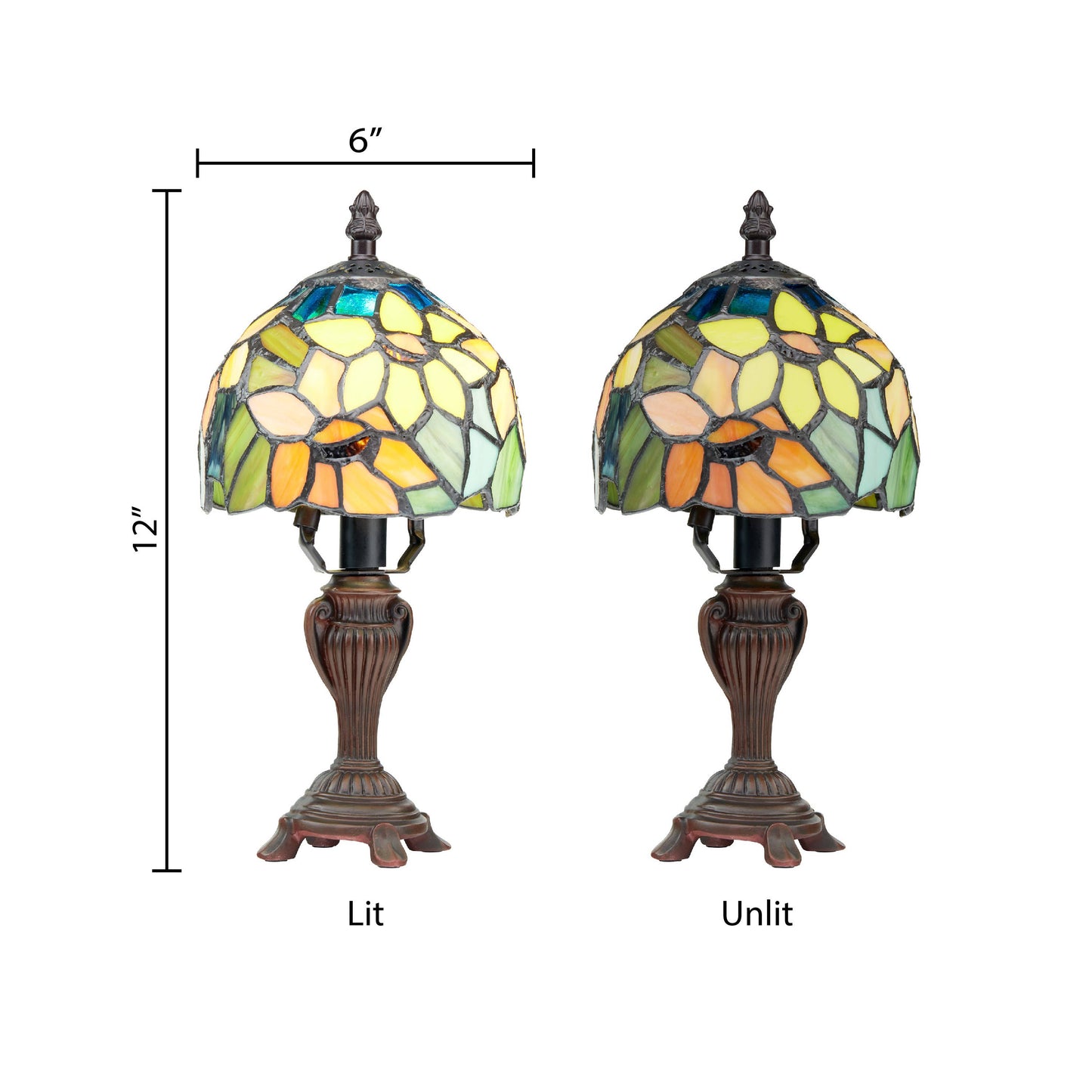 River of Goods - 12"H Sunflower Blossoms Candlestick Accent Lamp