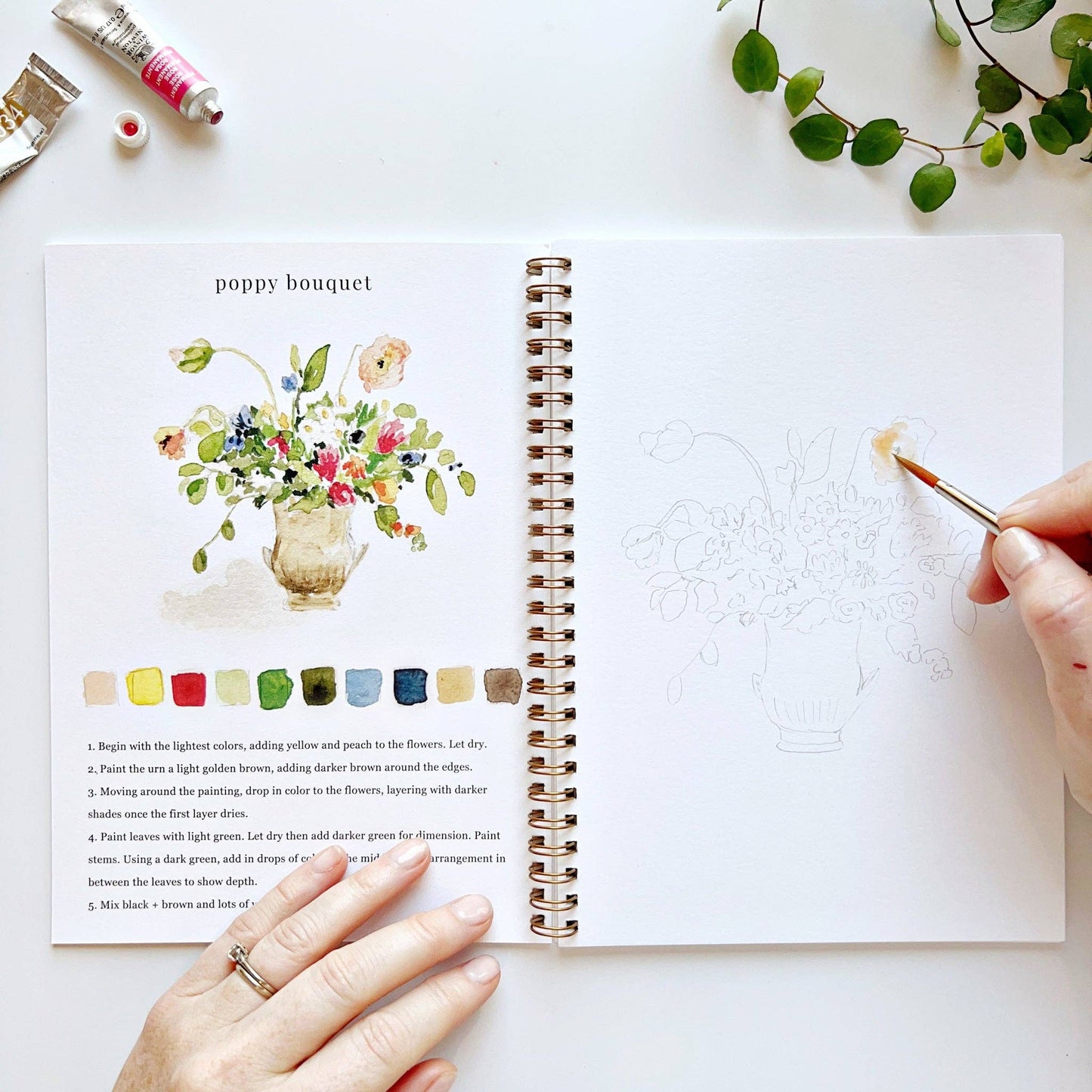 emily lex studio - Bouquets watercolor workbook presale