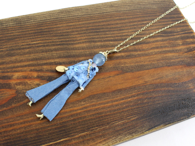 Pretty Persuasions - N23188B Stone Adorned French Doll Stainless Steel Necklace: 09 GD/French Doll 9