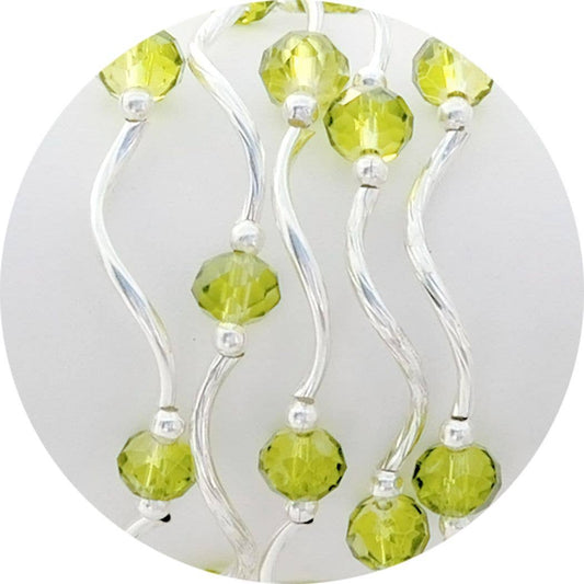 My Fun Colors - Fashion Stretch Bracelets Select from 91 Color Styles: Peridot