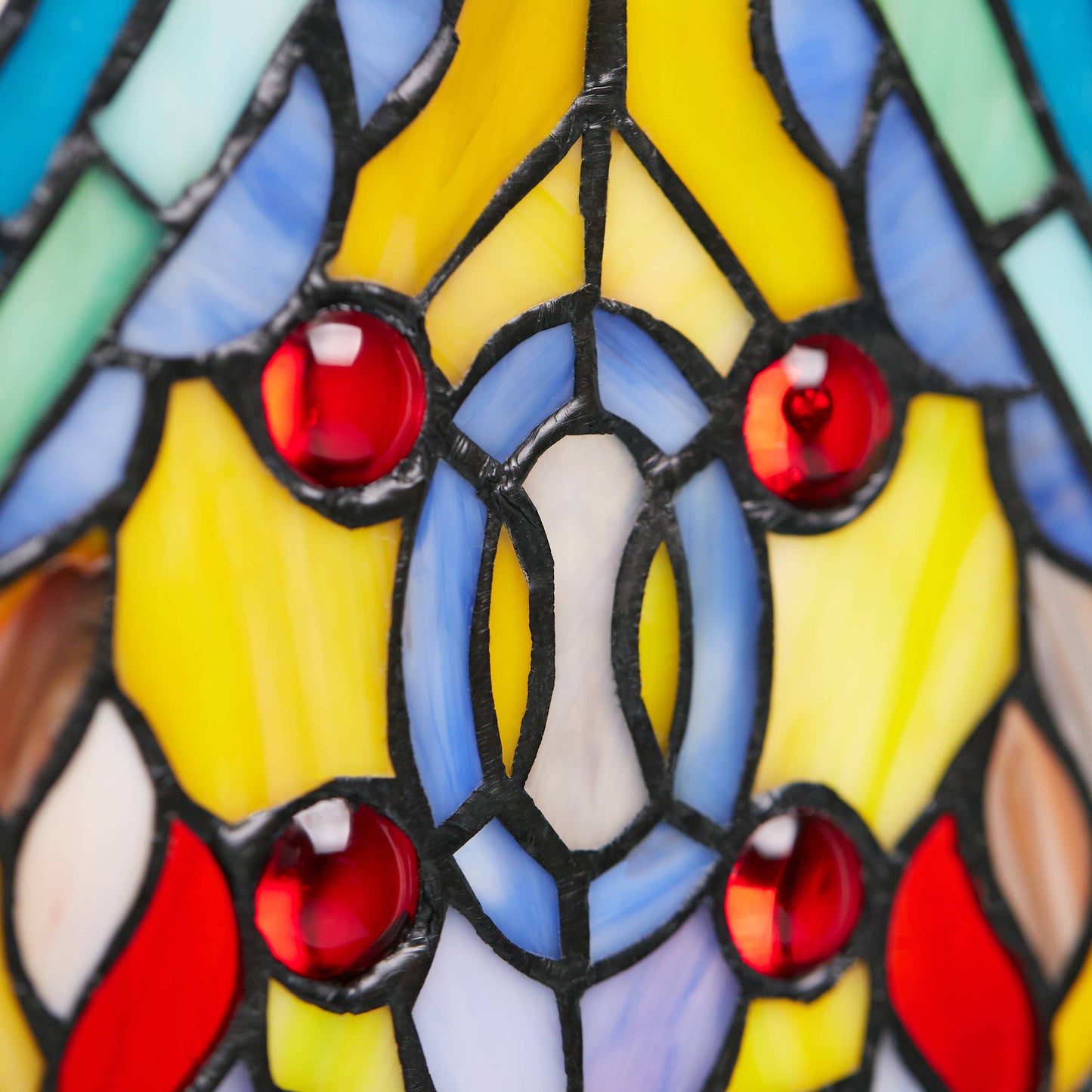 River of Goods - 30"L Fleur De Lis Victorian Stained Glass Pub Window Panel: Amber