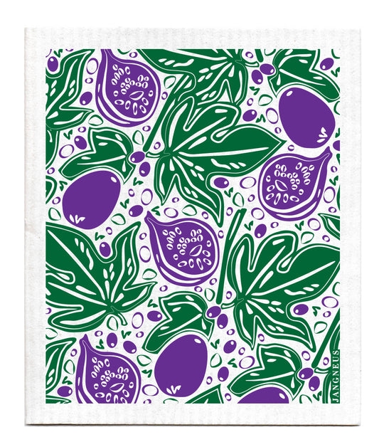 Jangneus - Swedish Dishcloth - Figs - Green