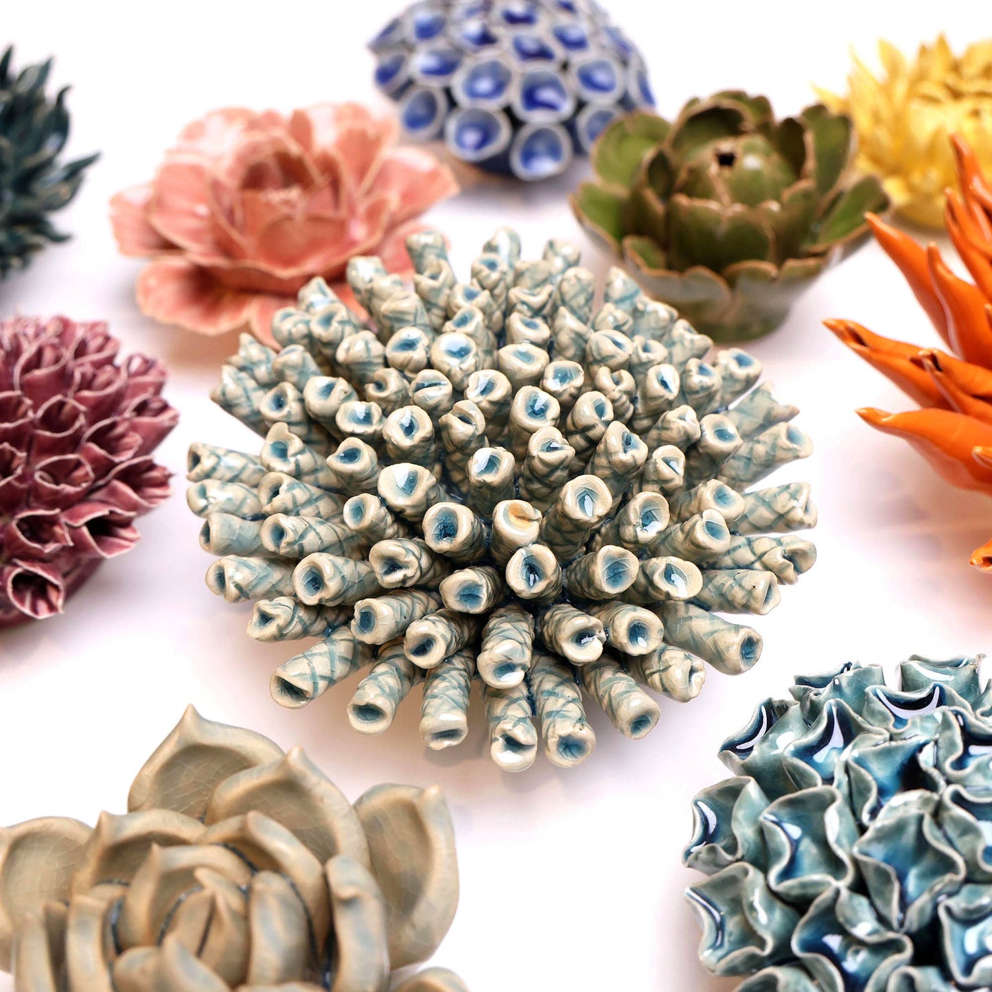 Chive - Ceramic Flower & Faux Succulent Collection 12: Flower Purple