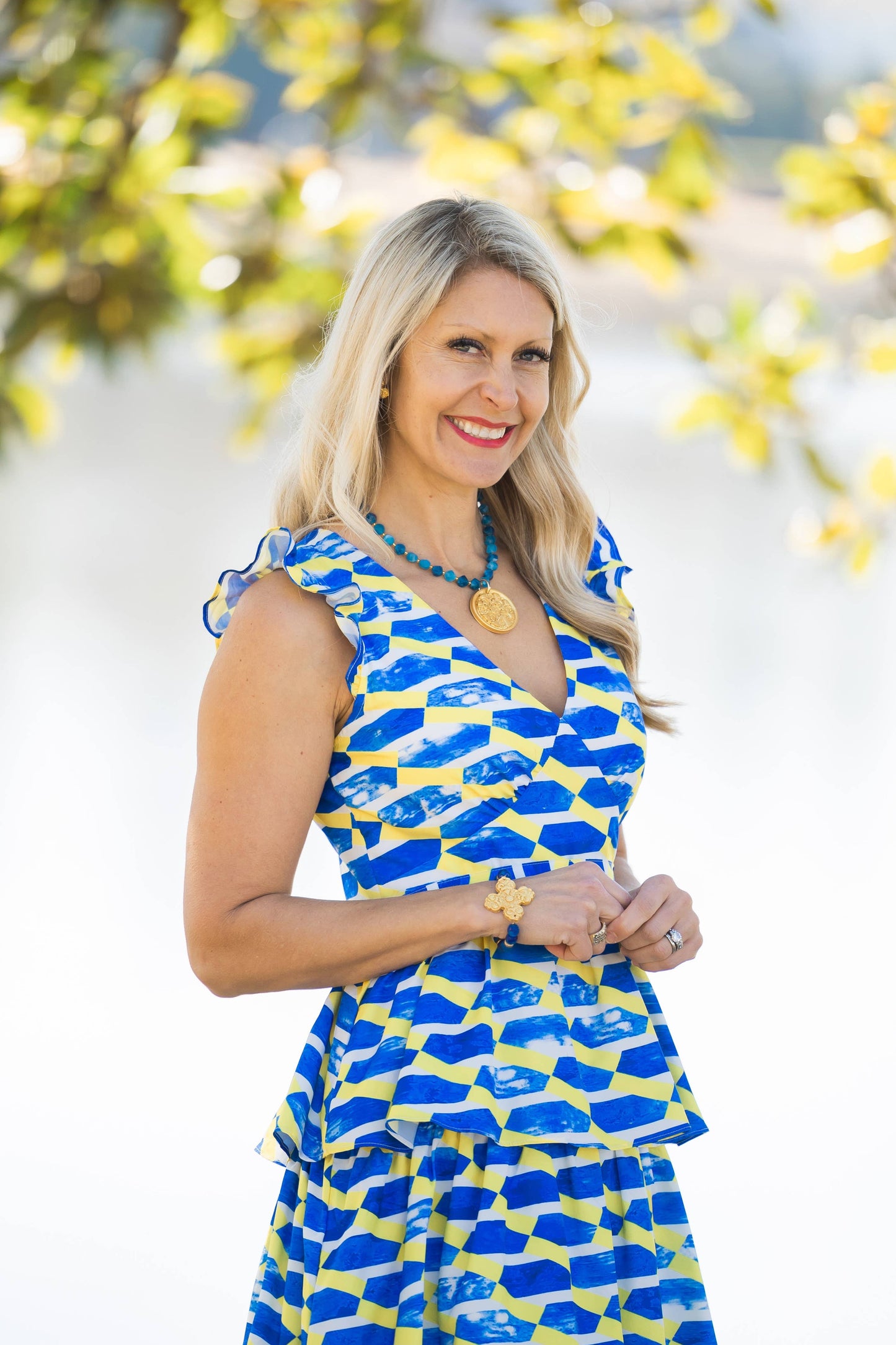 Hidden Truth Jewelry - Blue African Glass with Andrea Cross