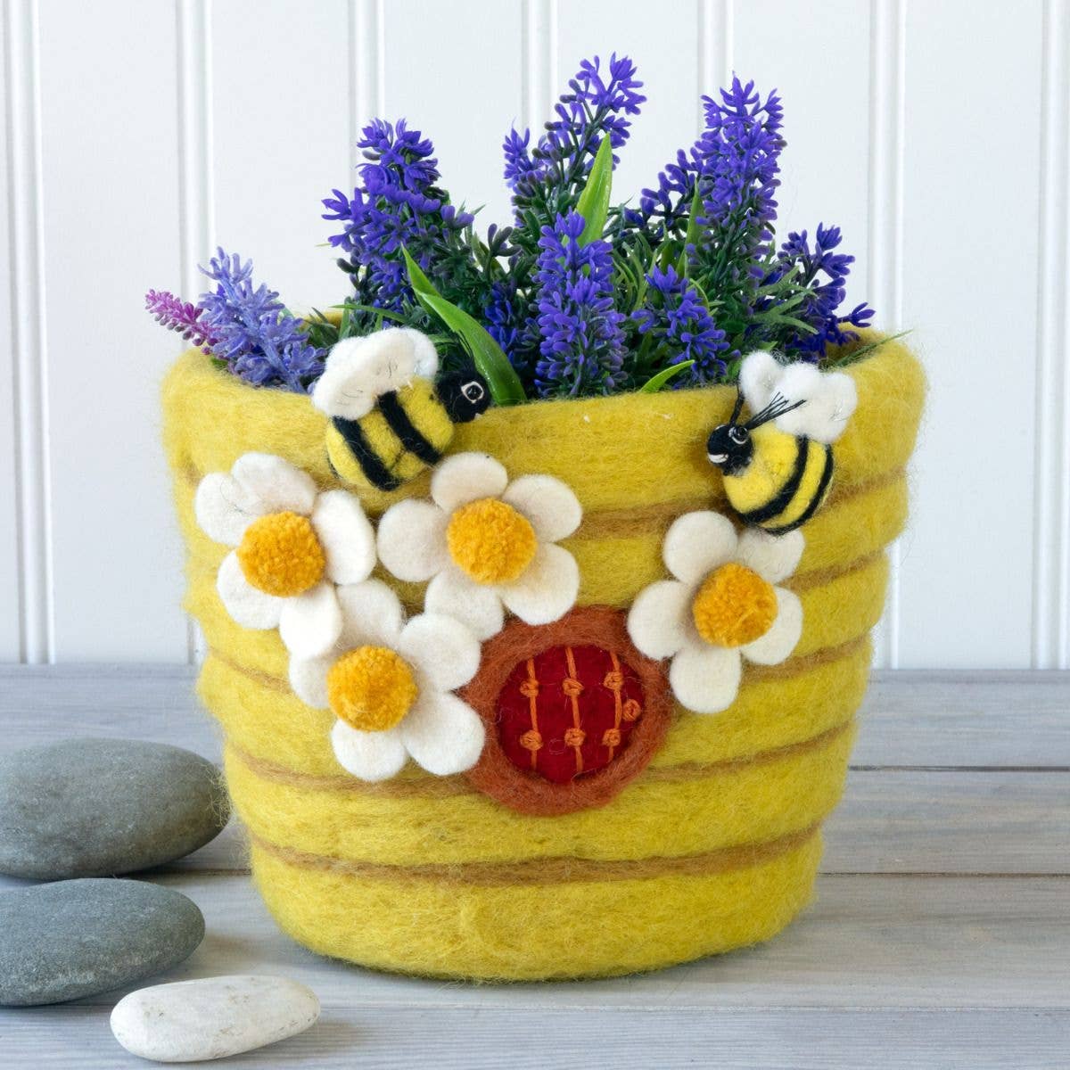 dZi Handmade - Honey House Felt Pot