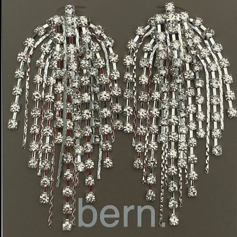 TWO FORTY TWO - CHIC - CZ Tassel Dangle  (silver) BER581
