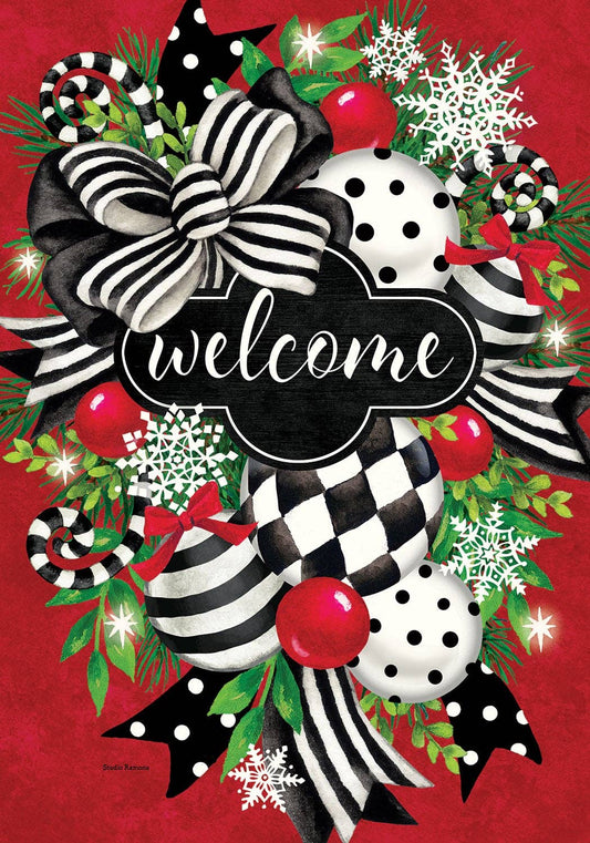 Custom Decor - Black & White Swag-Flag by Studio Ramona - 12” ...