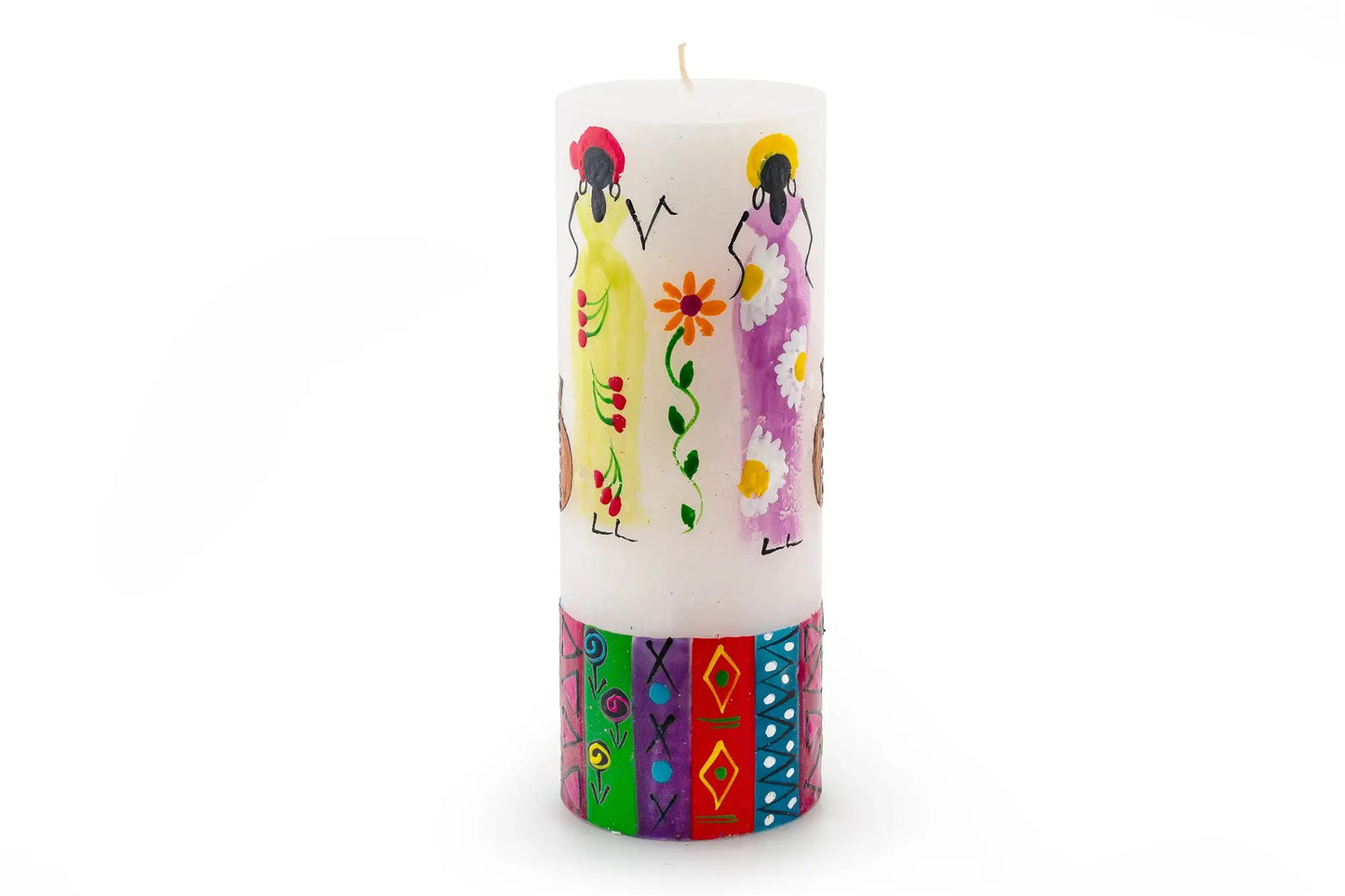 Thumbprint Artifacts - African Ladies Candle: Taper 9" pair (8 hour burn time)