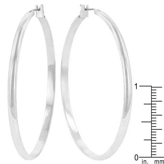 JGoodin - Classic Hoop (rhodium Plated)