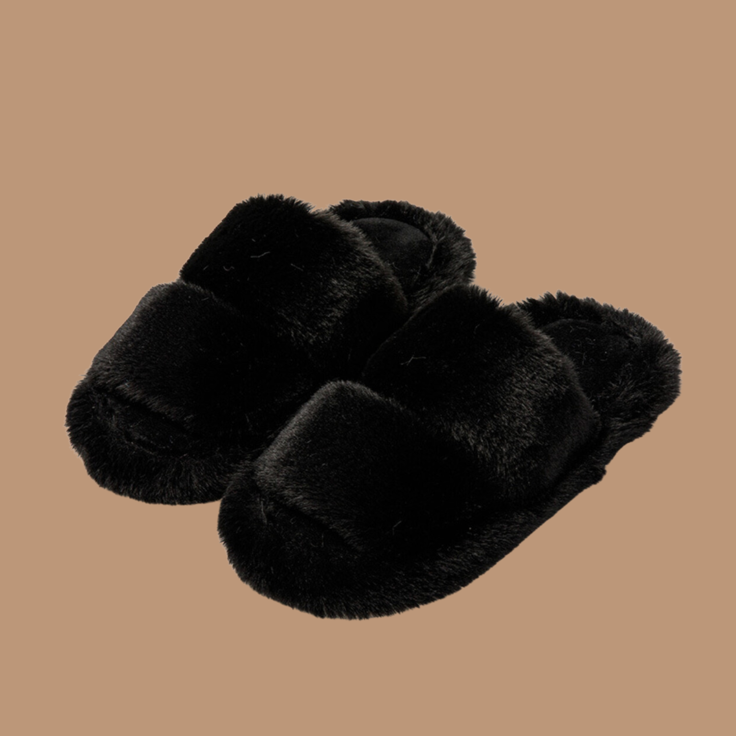 DrifWoo - Fuzzy Double Cross Slippers for Women's Cozy House Shoes: Brown / US 7.5-8 Women