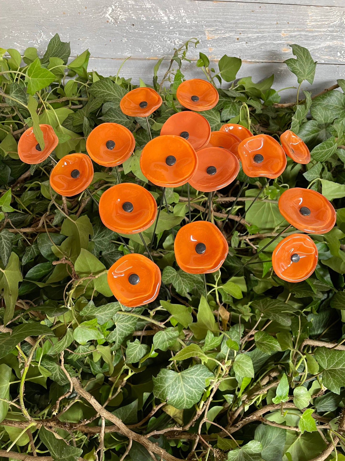 CARNEOL GLASS - Small Glass Flower For Inside In Orange