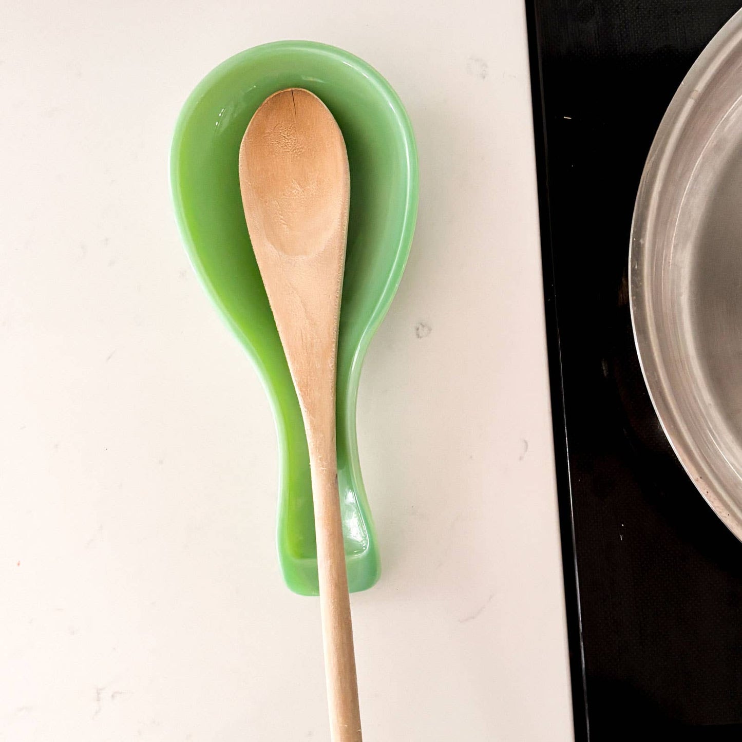 TableCraft Products Company - Jadeite Glass Collection Spoon Rest