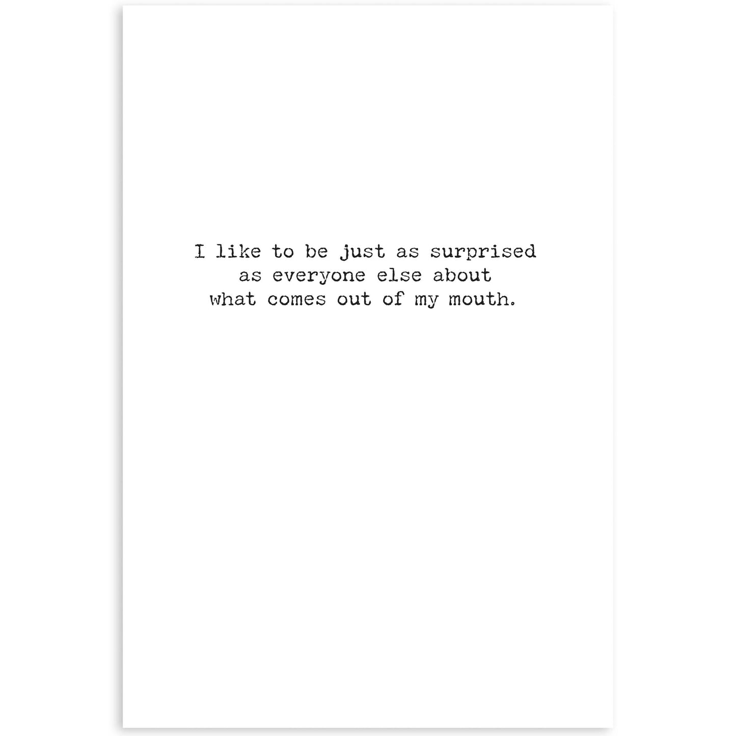 Primitives by Kathy - Think Before Greeting Card