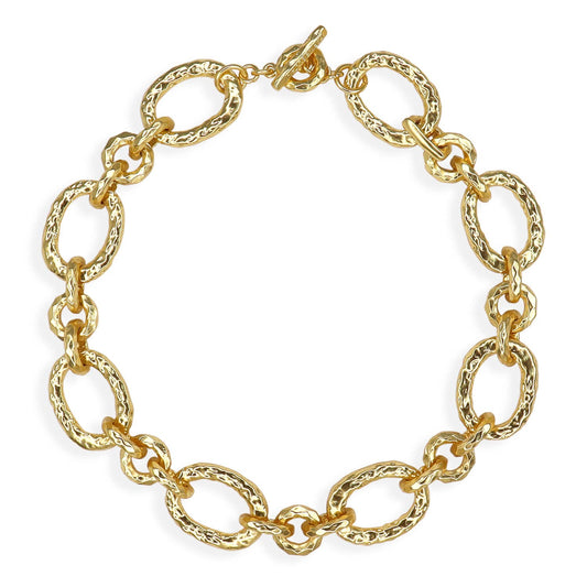 KARINE SULTAN - Hammered Link Collar Necklace