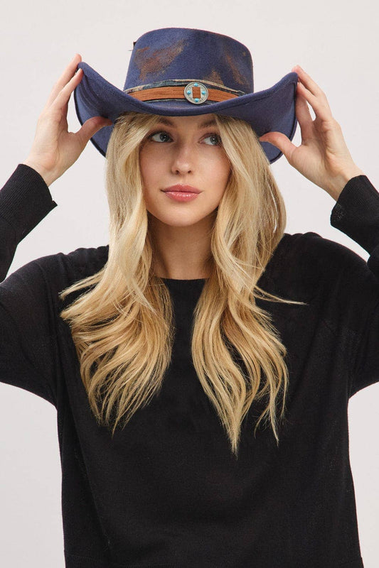 MiMi Wholesale - MH0246 Claudia Heritage Worn Shapable Cowboy/Fedora Hat