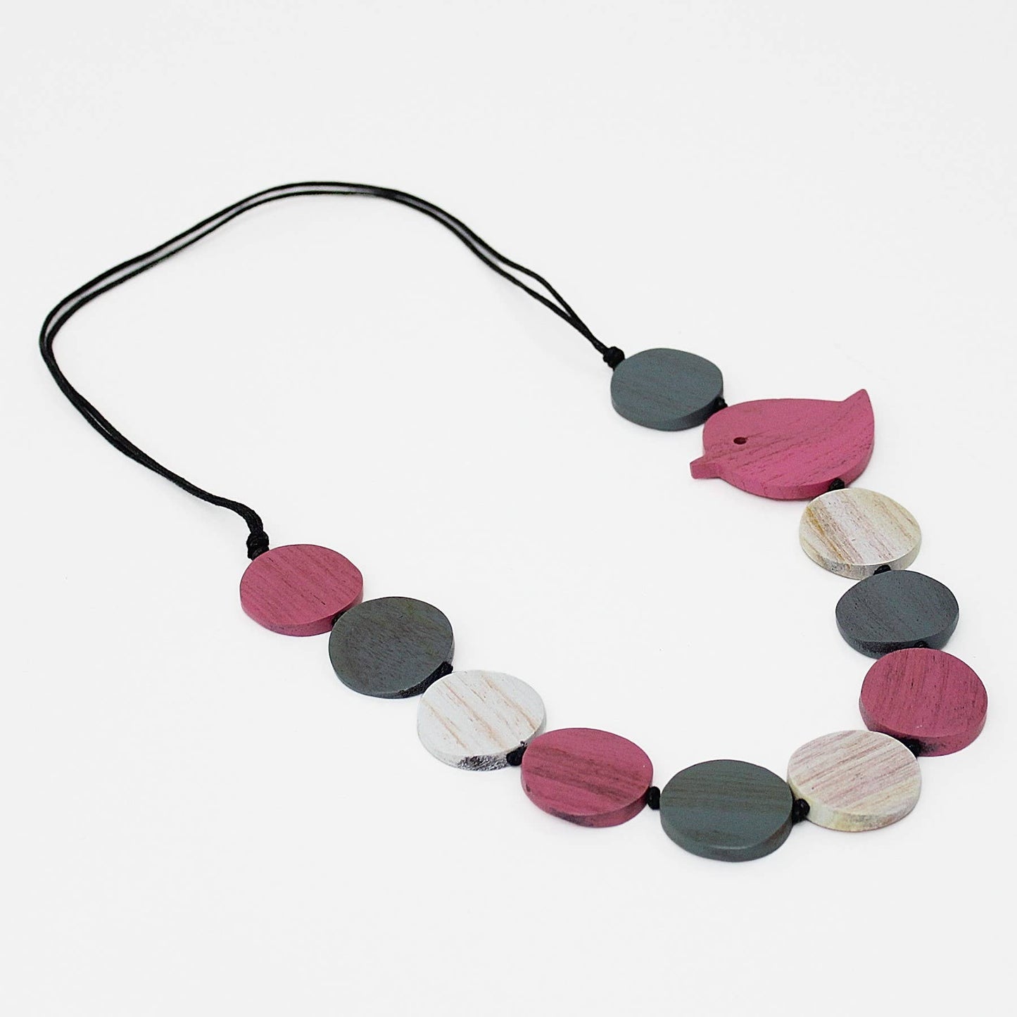 Sylca Designs - Pink Beaded Robin Necklace