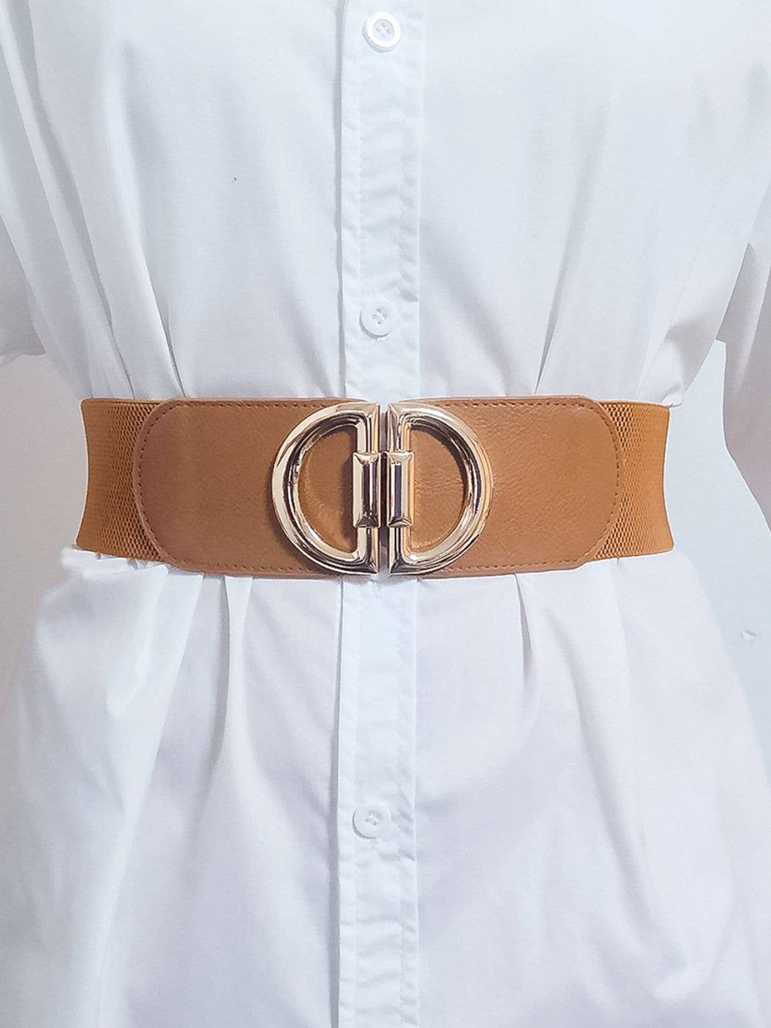 Kustom Kreations Goods - D Buckle Elastic Belt: Ochre / One Size