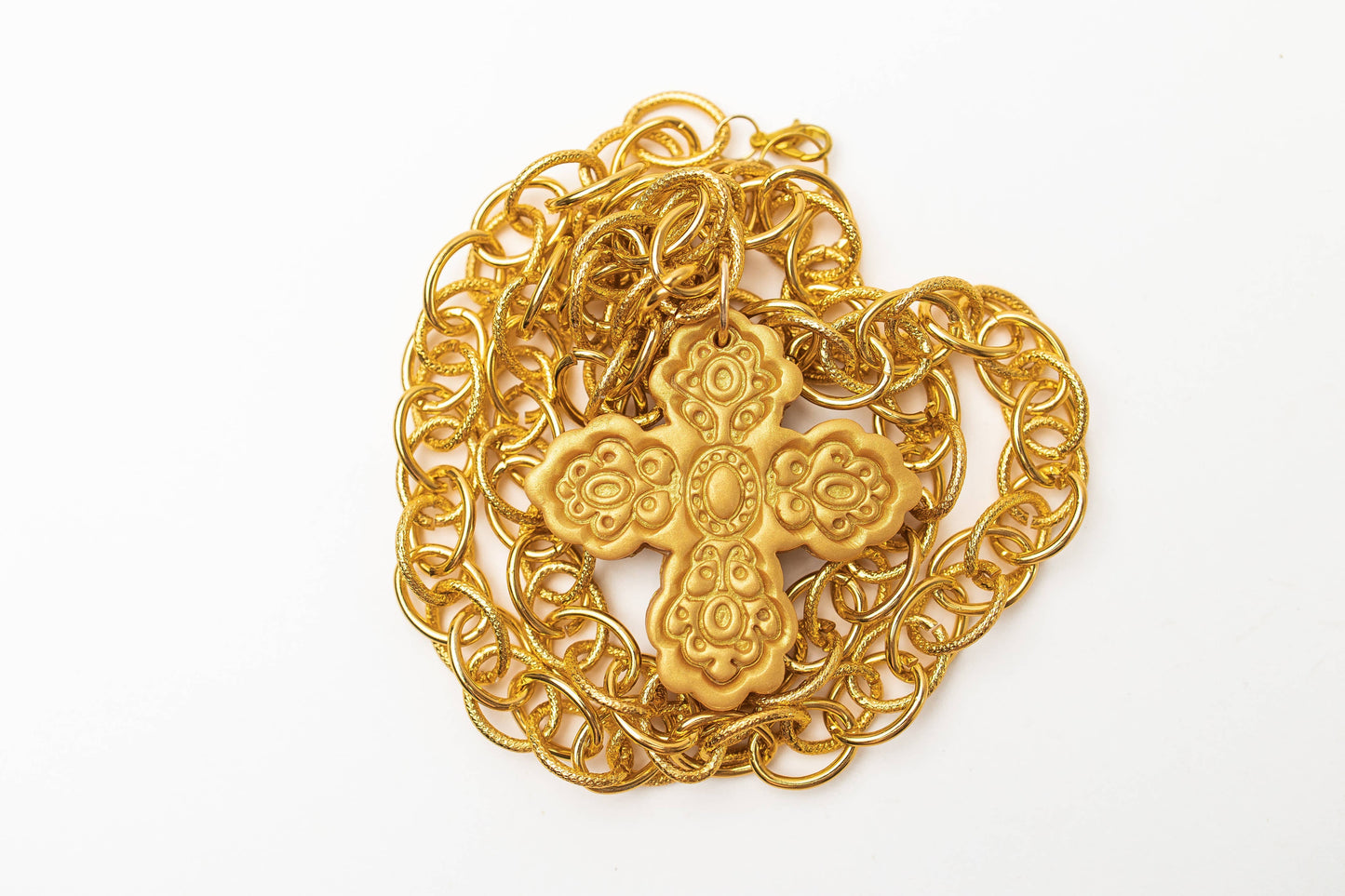 Hidden Truth Jewelry - 34" Double Gold Chain with Susie Cross