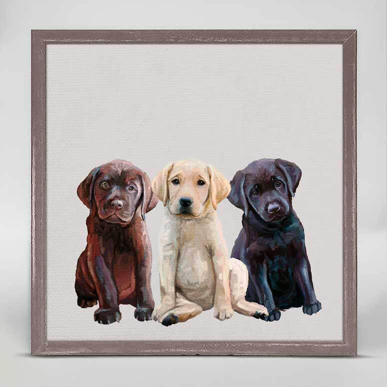 GreenBox Art - Best Friend - Lab Puppies by Cathy Walters Framed Canvas