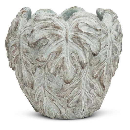 Abbott - Lg Jungle Leaf Pod Planter-8"H