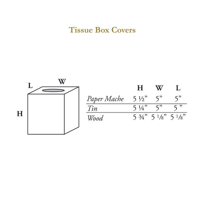 Marye-Kelley - Burlwood Tissue Box Cover: Paper Mache