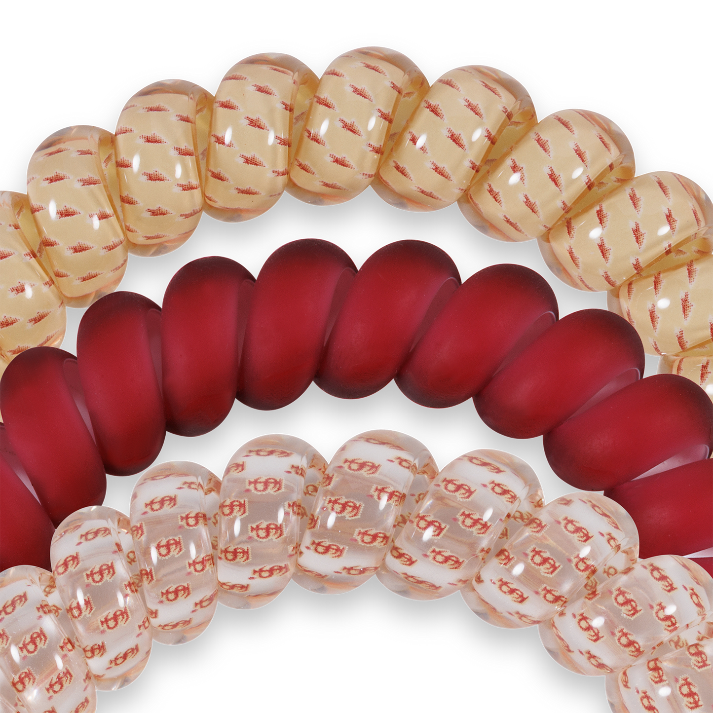 TELETIES - Spiral Hair Coils | Large | Go Noles! Hair Ties