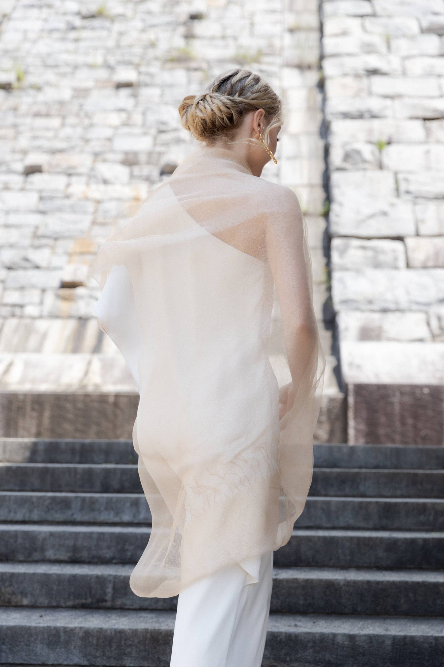 SAACHI - Glitz Silk Scarf: Black